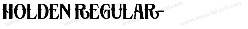 Holden Regular字体转换